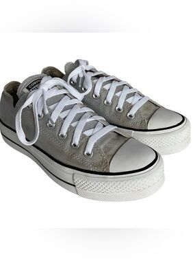 Converse Chuck Taylor All Star Women's Low-Top Gray Canvas Sneakers Size 8